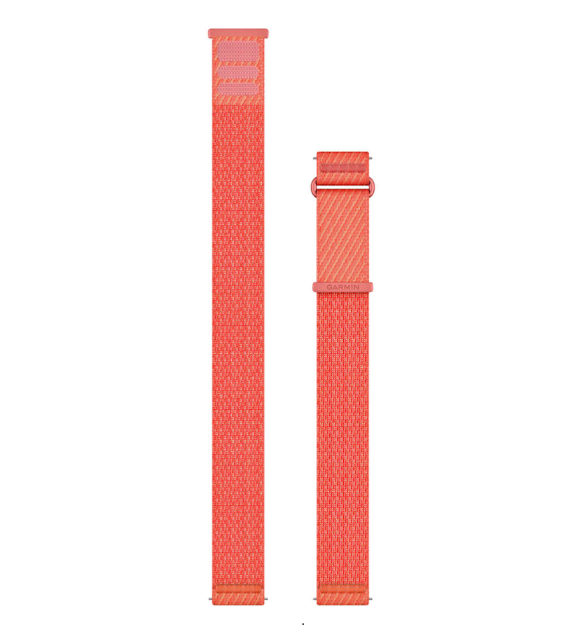 Quick Release Bands 20 mm Coral Red Pink ComfortFit Fabric