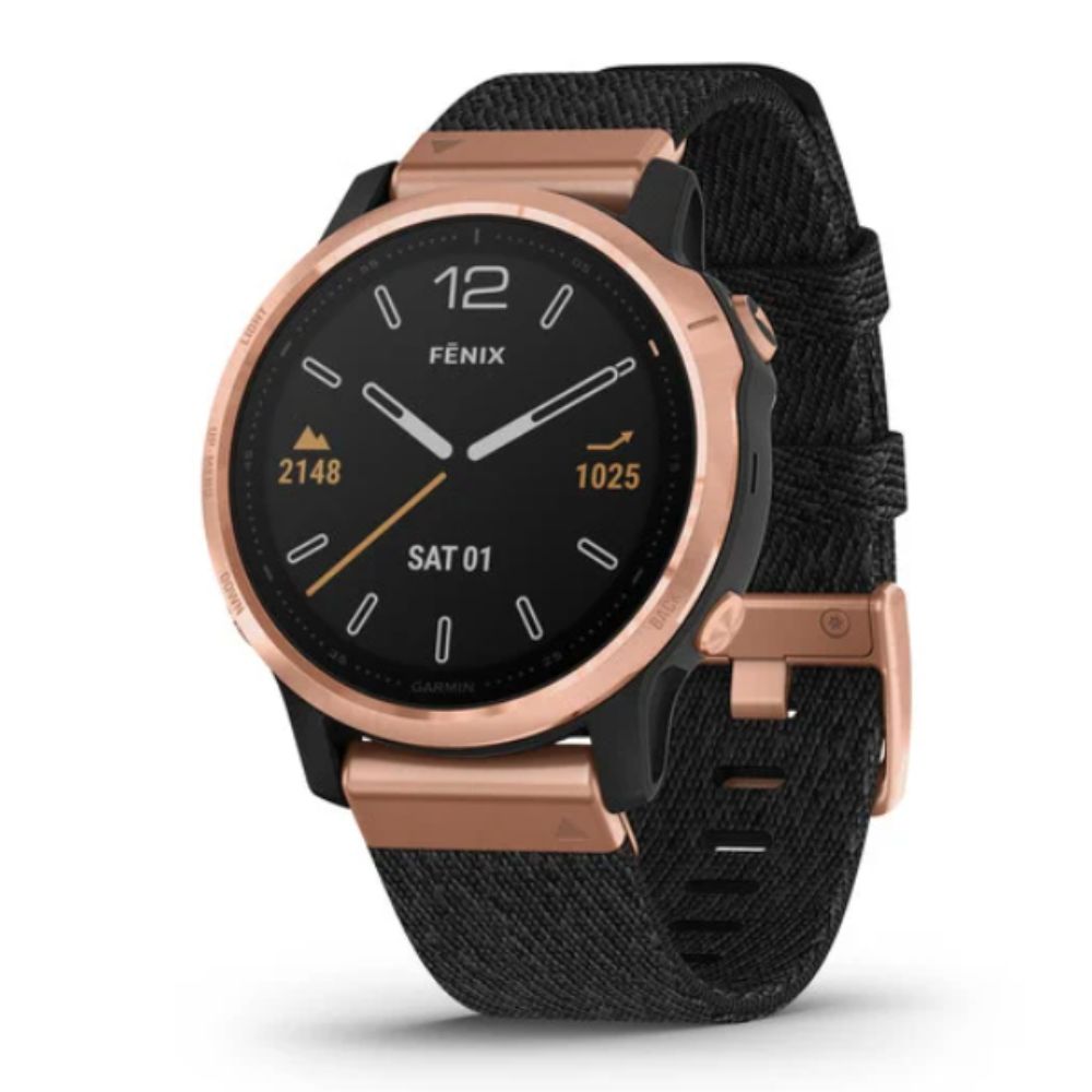 FENIX 6S SAPHIRE ROSE GOLD/BLACK NYLON BAND