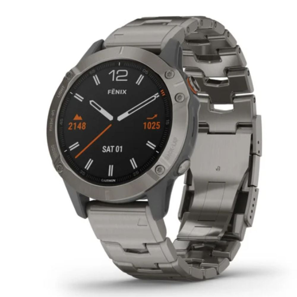 FENIX 6 SAPHIRE TITANIUM GREY TITANIUM BAND Garmin Qatar