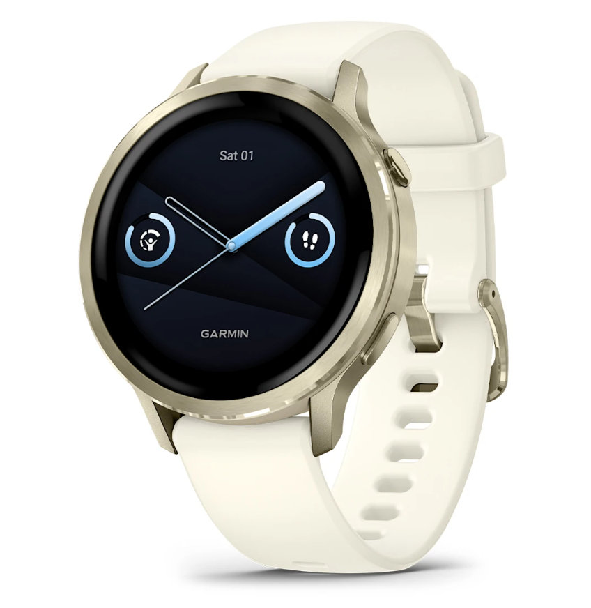 Venu® 4 - 41 mm Lunar Gold with Bone Silicone Band